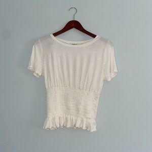 White Cropped Blouse